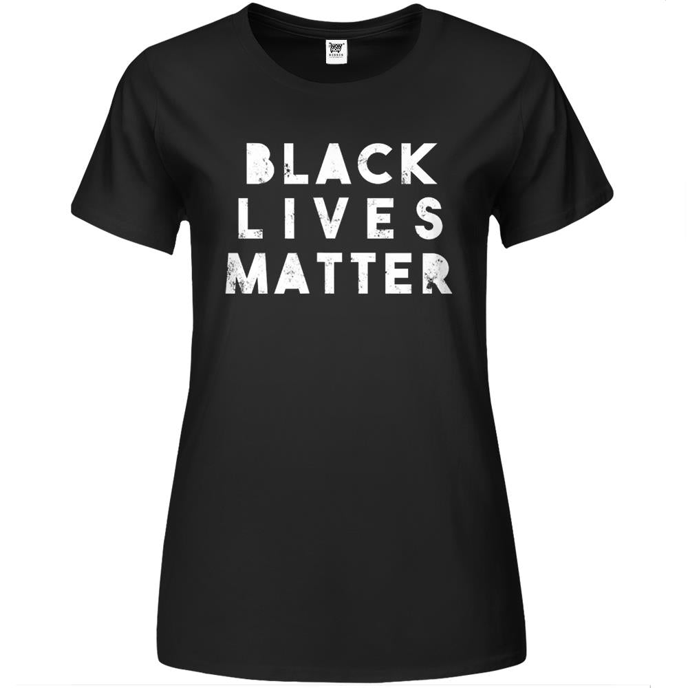 Blm Simple Distressed Black Lives Matter Power Fist Pocket Premium Womens T Shirts