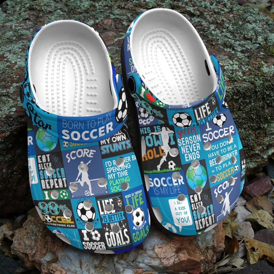 Soccer Personalized Clog, Custom Name, Text, Color, Number Fashion Style For Women, Men, Kid, Print 3D Season Never Ends