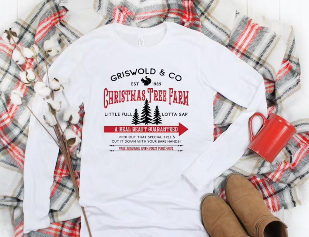 Griswold Christmas Tree Long Sleeve Shirt, Christmas Long Sleeve Shirt For Women, Christmas Vacation Long Sleeve Shirt