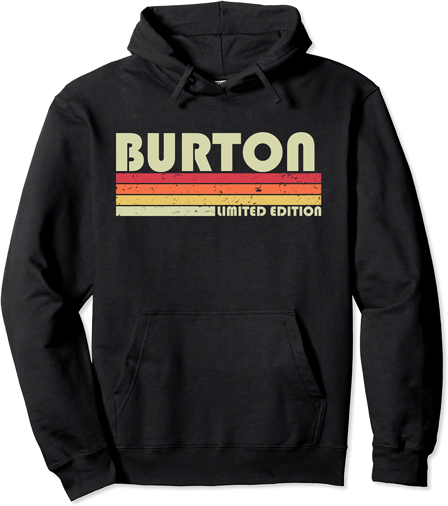 Burton Gift Name Personalized Funny Retro Vintage Birthday Pullover Hoodie