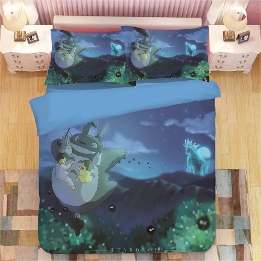 Tonari No Totoro 24 Duvet Cover Pillowcase Home Decor 3D Bedding Set 6955