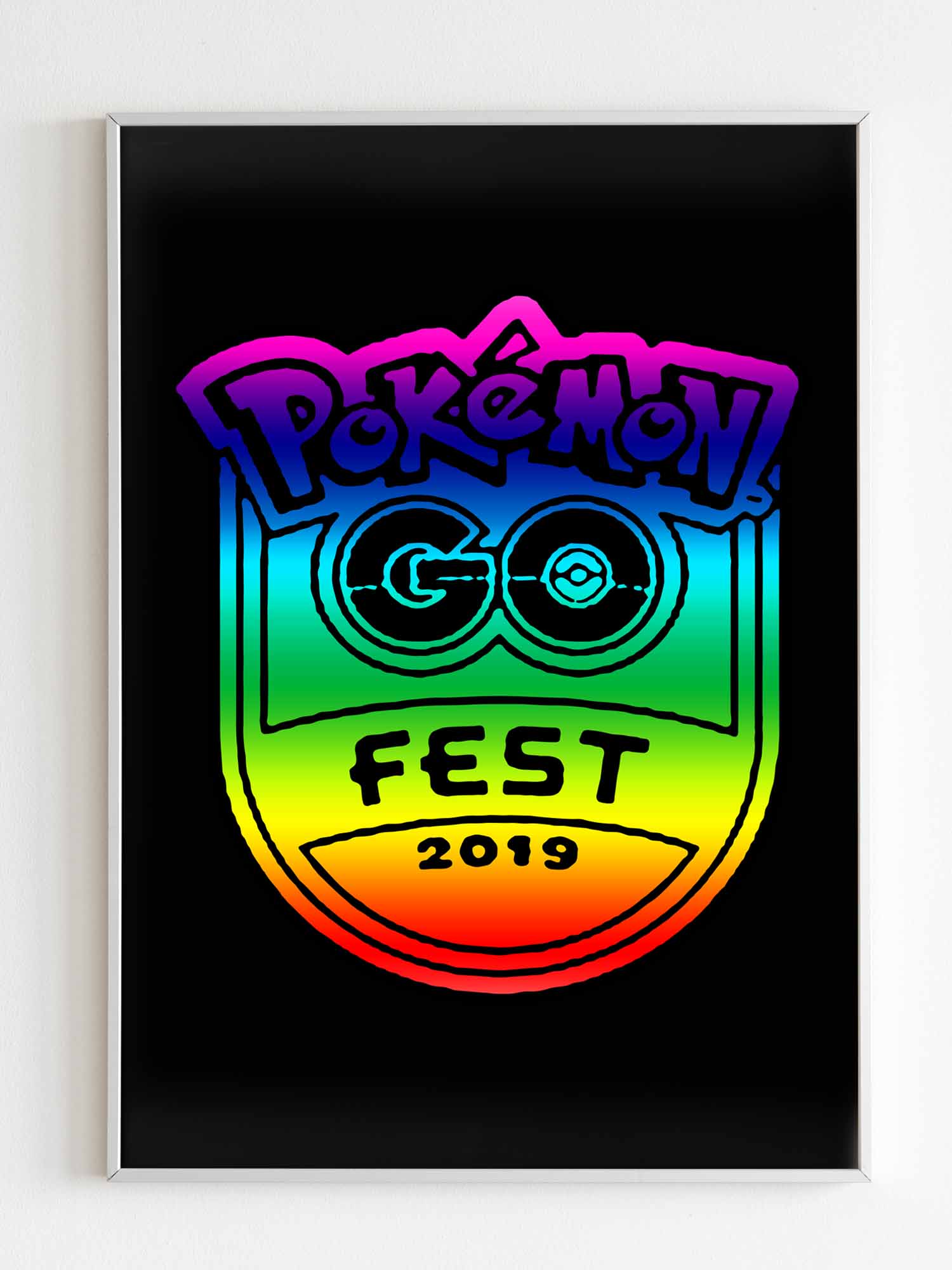 Pokemon Go Fest Chicago Emblem Logo Poster Poster Art Design
