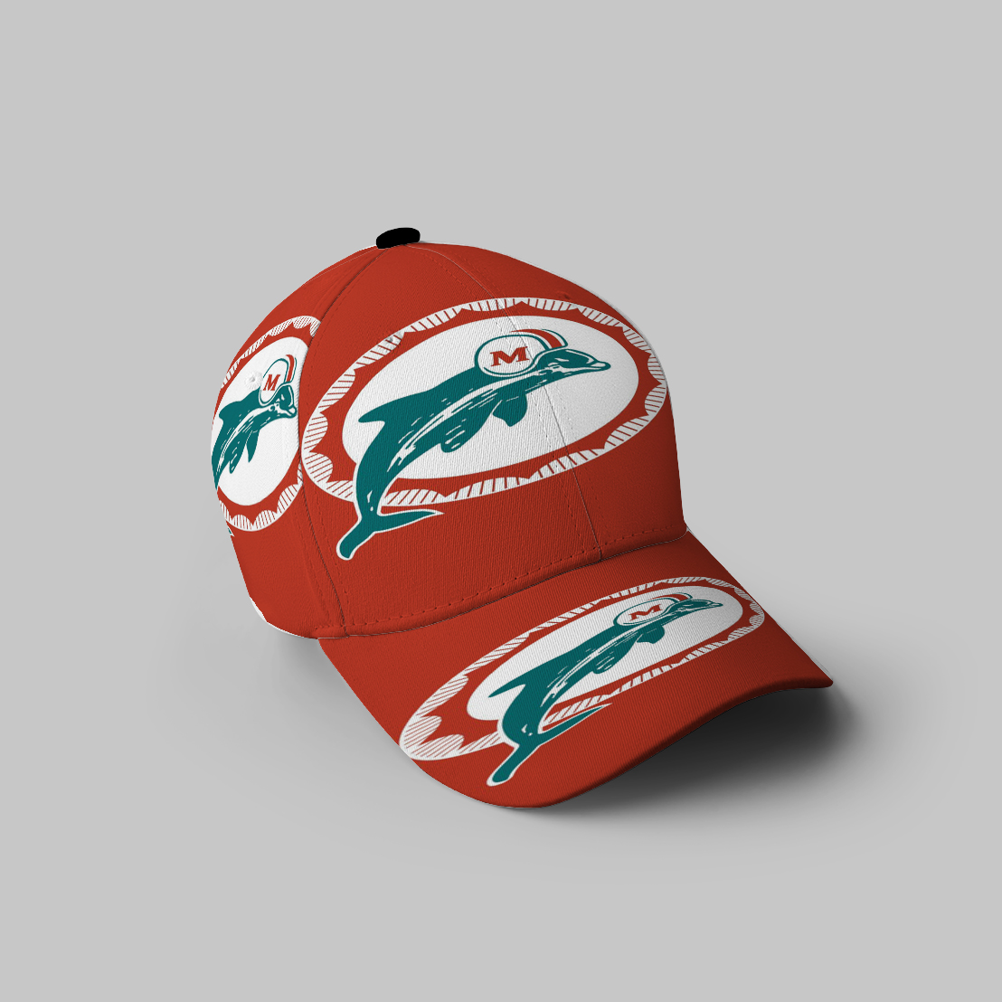 Miami Dolphins Logo 14 3D Printing Baseball Cap Classic Hat