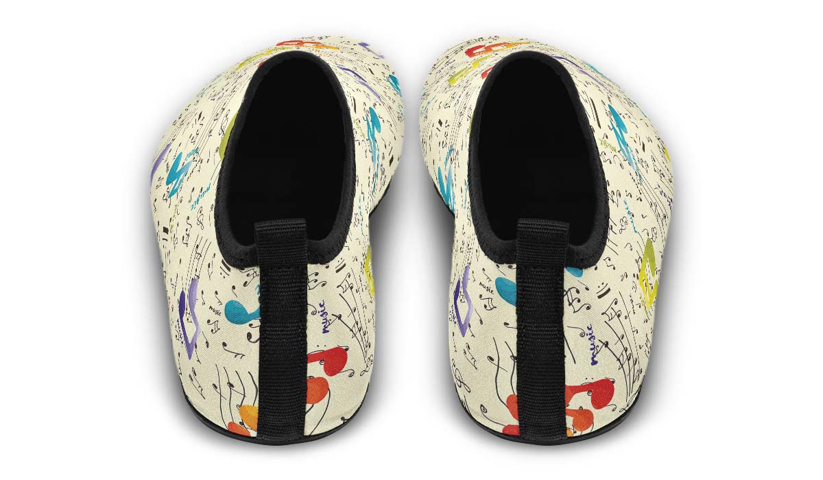 Colorful Music Notes Aqua Barefoot Shoes – Music Fans Gifts Store