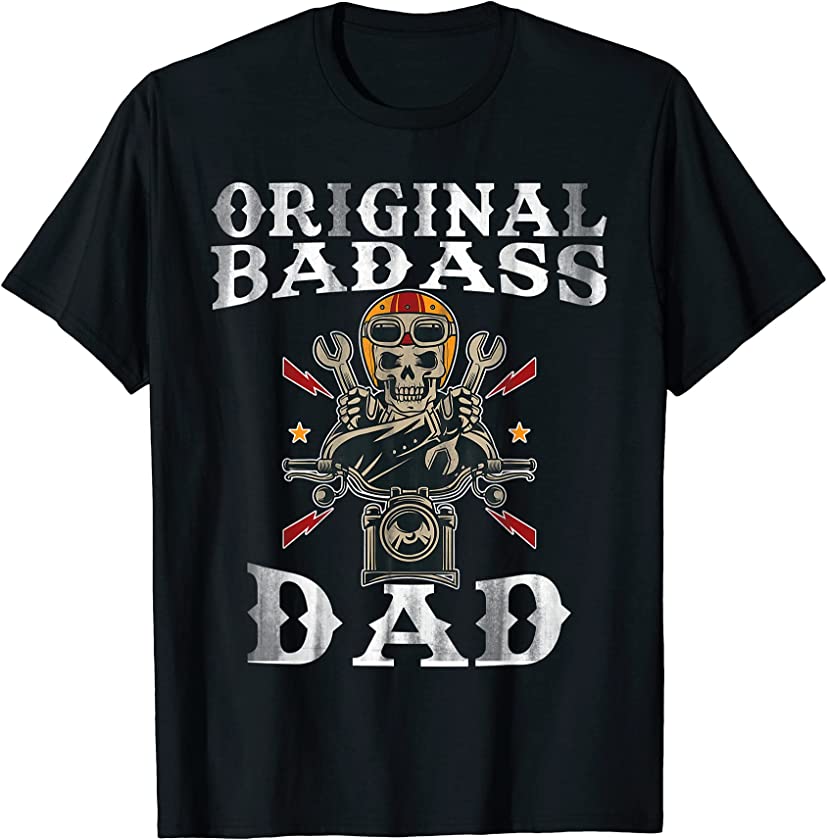 Vintage Original Badass Dad Motorbike Lover Fathers Day 2021 T-Shirt