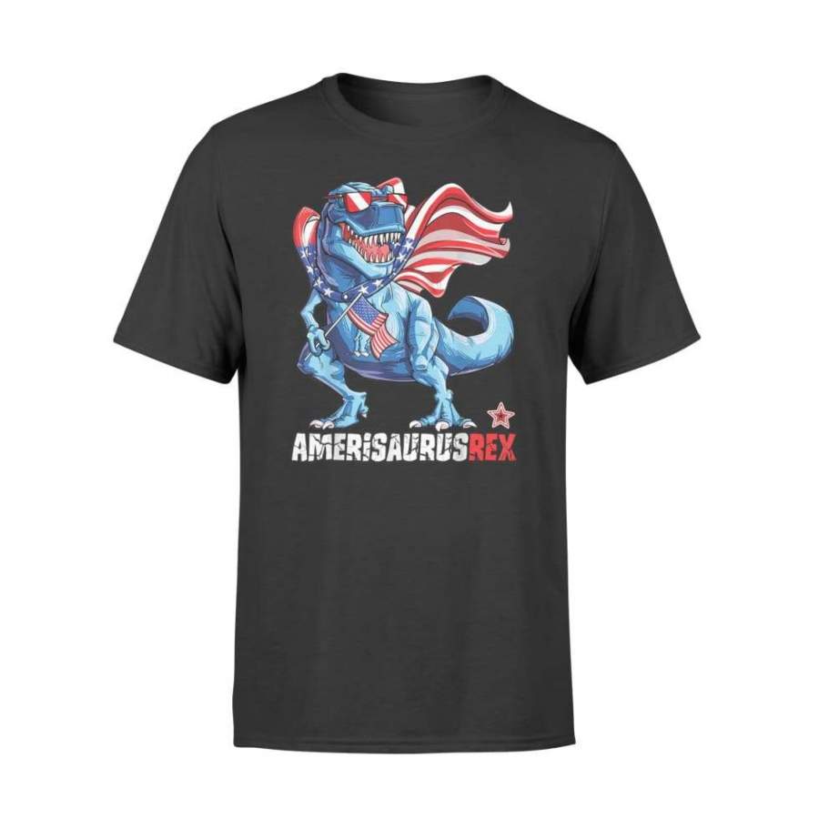 Dinosaur 4th of July Men Amerisaurus – Standard T-shirt