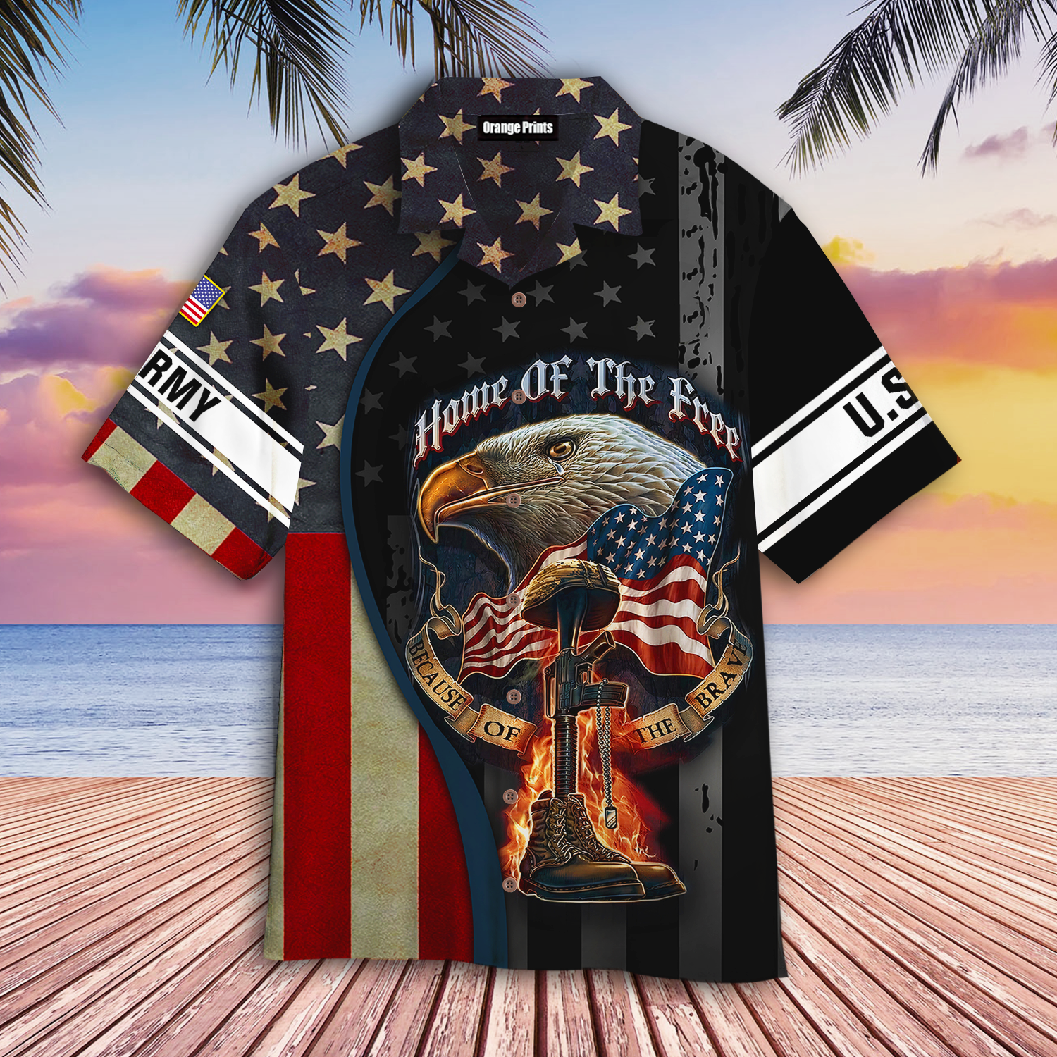 Us Army Home Of The Free Hawaii Shirt For Men Women Ha109420