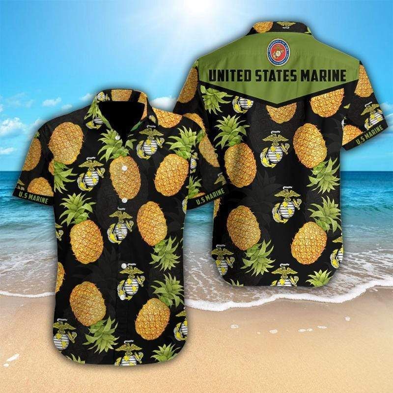 Hawaii Aloha Shirts Us Marine Pineapple Ha95556