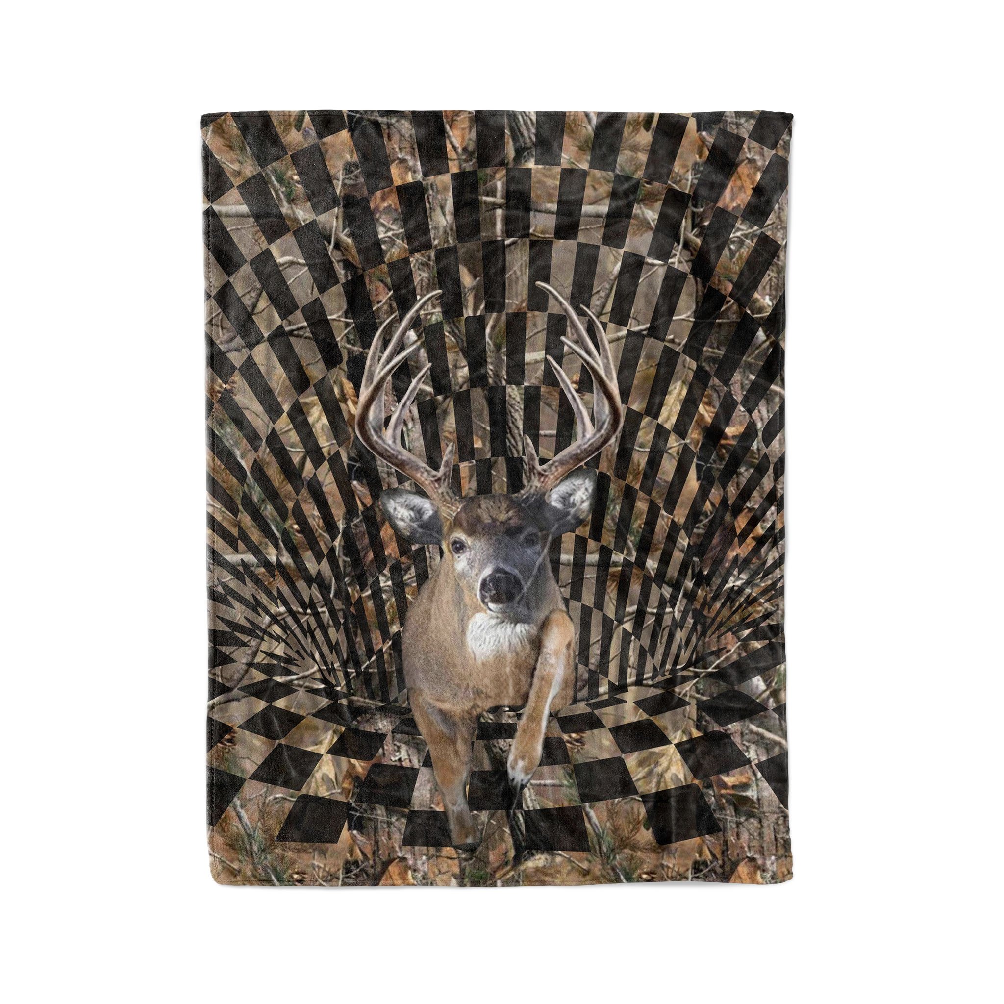 Buck Whitetail Deer Hunting 3D Blanket, vortex blanket, Deer blanket, Cool Hunting Blanket for Bed and Couch, Best blanket gift for hunter Adult and Kid – FSD1030