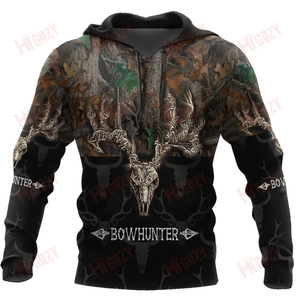 3D All Over Print Deer Hunter 3D Hoodies Clothing Store Custom Hoodies Black Hoodie, Graphic Hoodies Men