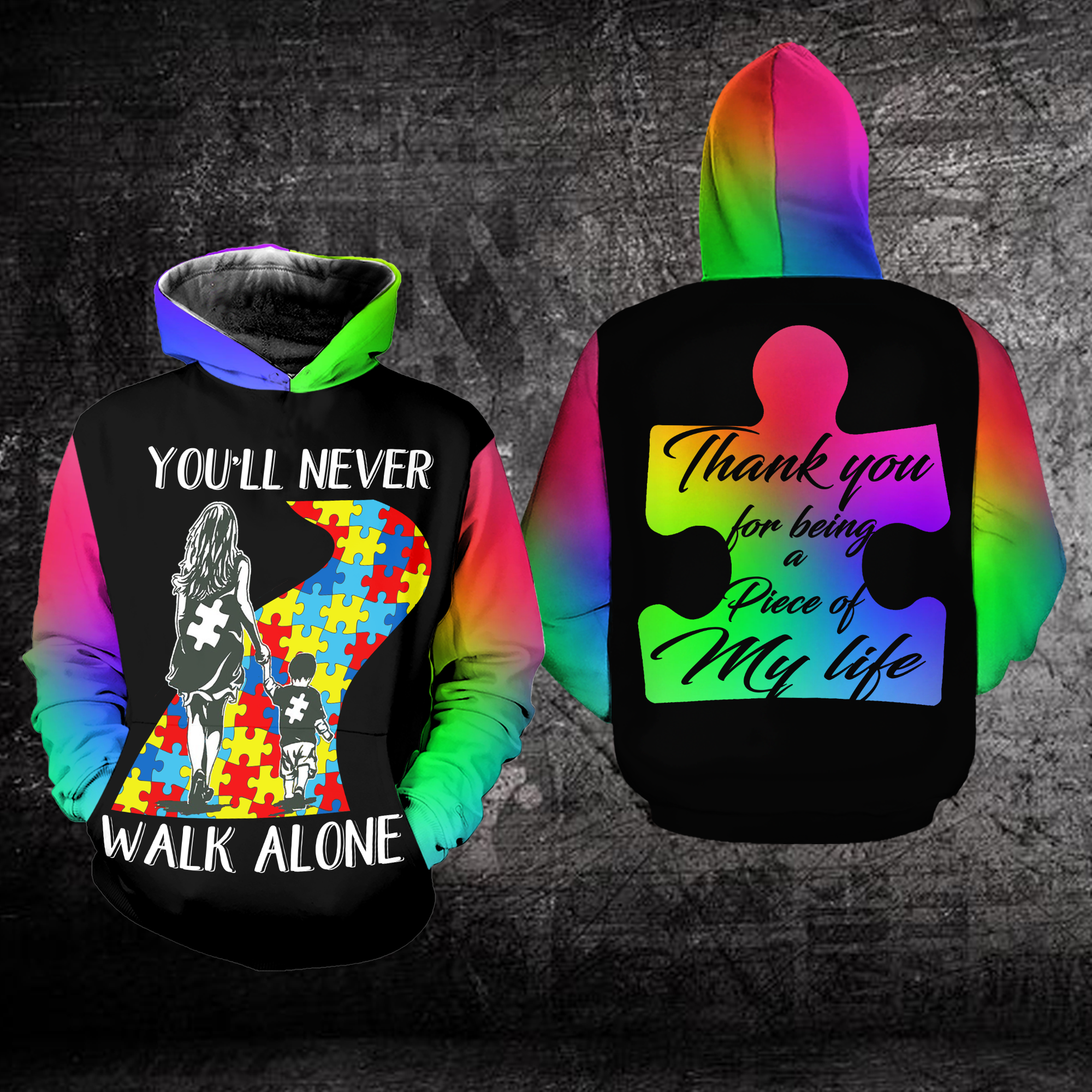 You’Ll Never Walk Alone Hoodie Autism Awareness Hoodie Autism Awareness Gift Idea Ht