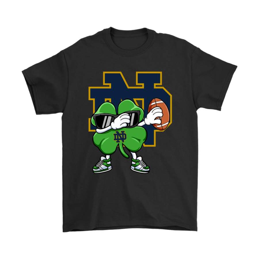 Dabbing Shamrock Football St Patricks Day Notre Dame Fighting Irish T-Shirt