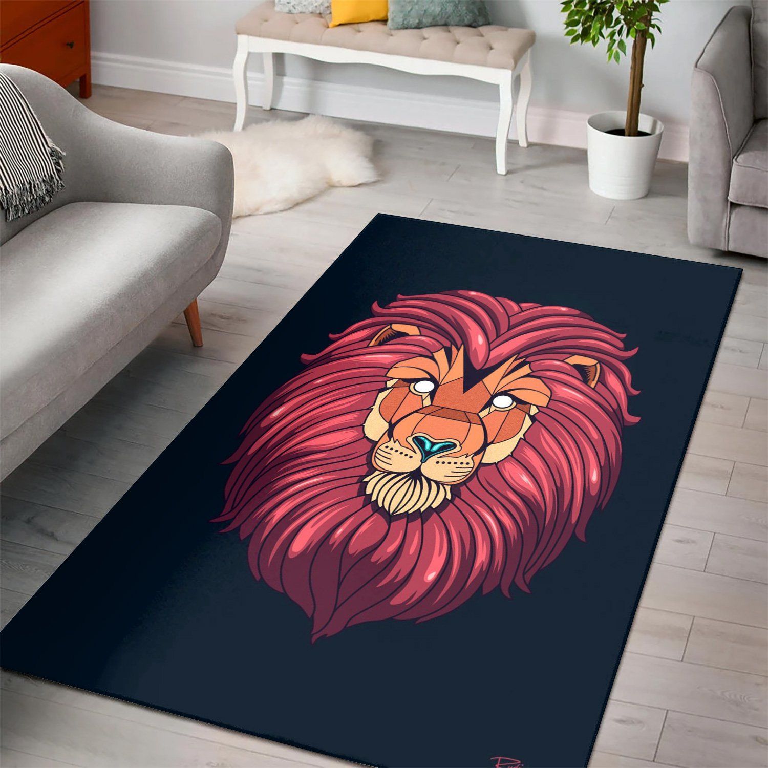 The Eyes Of A Lion Area Rug For Christmas Kitchen Rug Home Decor Floor Decor