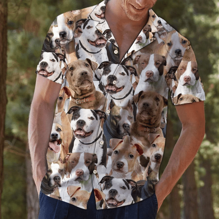 American Pitbull Terrier Hawaiian Shirt Pre11071