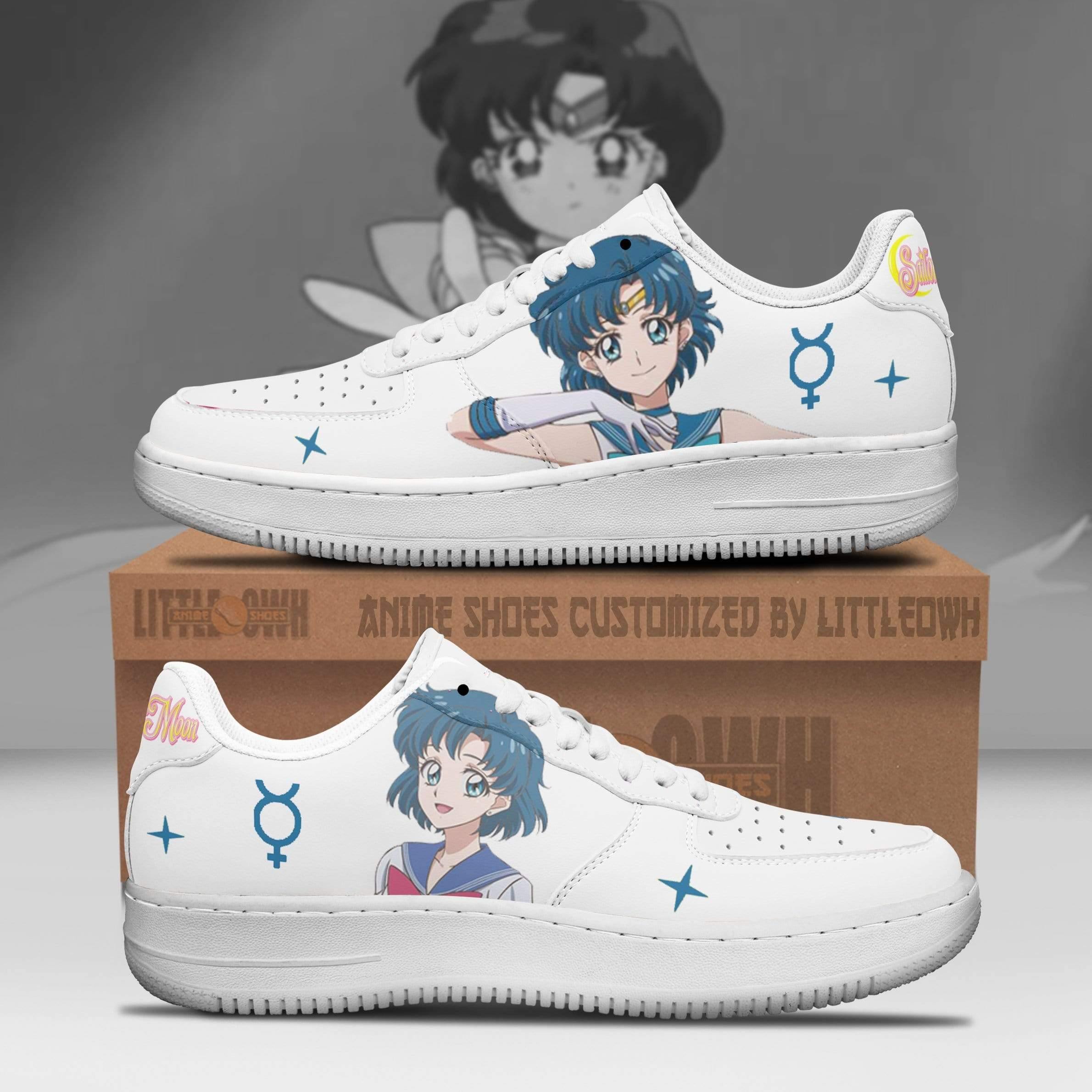 Sailor Mercury Sailor Moon Shoes Custom Anime Anime Sneakers