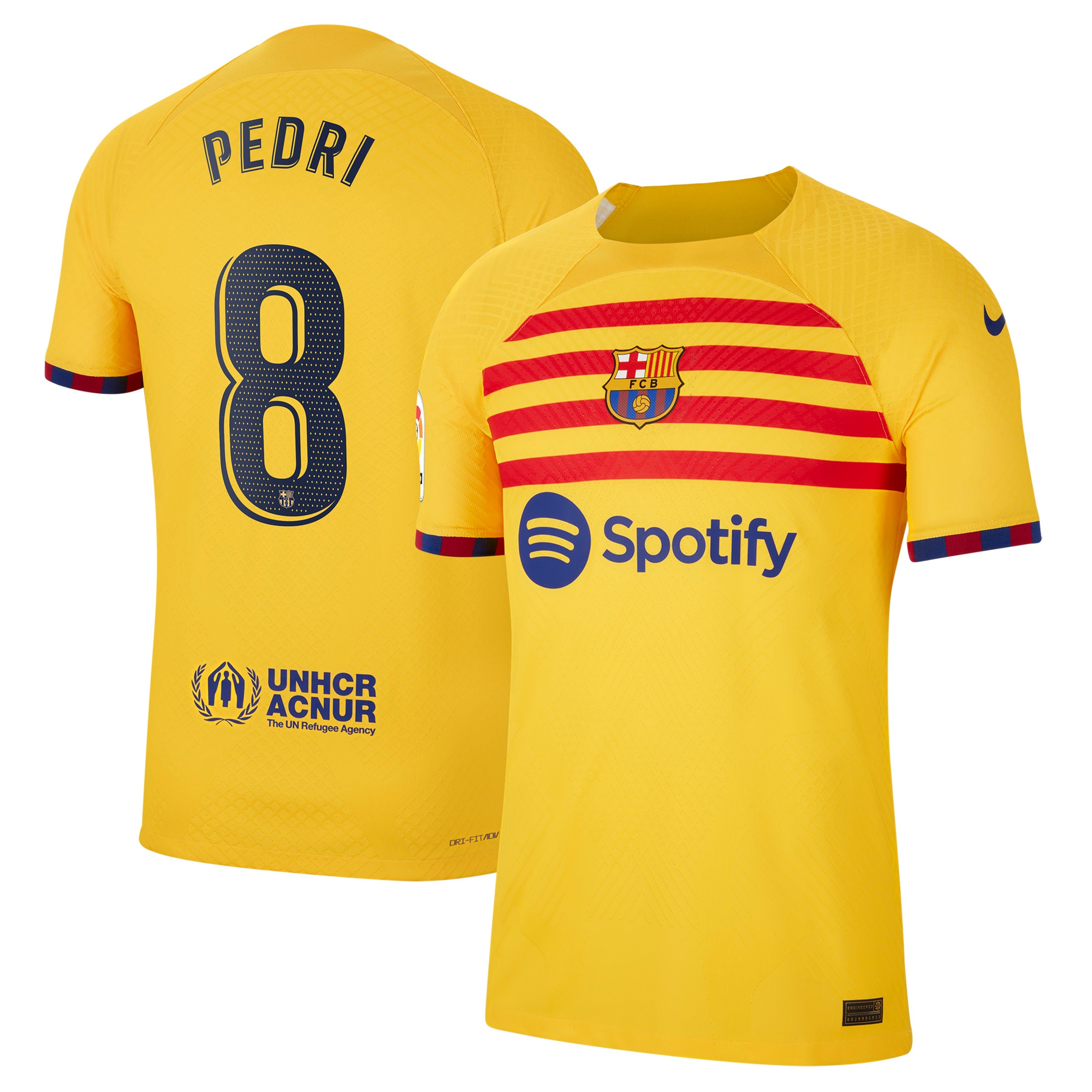 Pedri Barcelona 2022/23 Fourth Vapor Match Authentic Player Jersey – Yellow