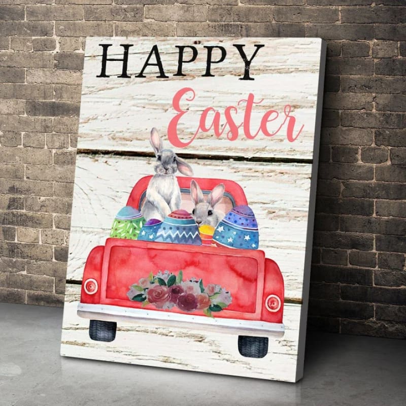 Secrettees 3D Happy Easter Bunny Truck Custom Canvas