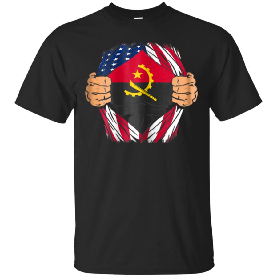 AGR Angolan Blood Inside Me Angola American Flag T-Shirt