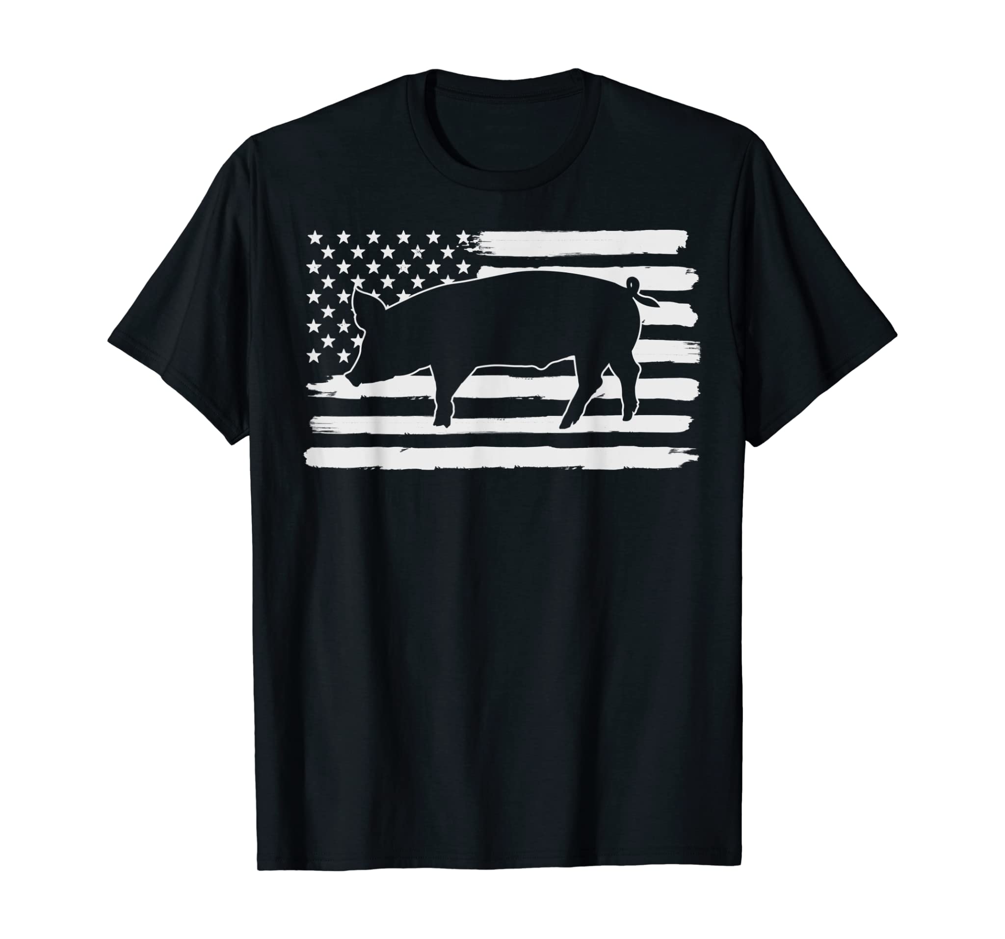 Pigs 4th Of July USA Flag US America T-Shirt