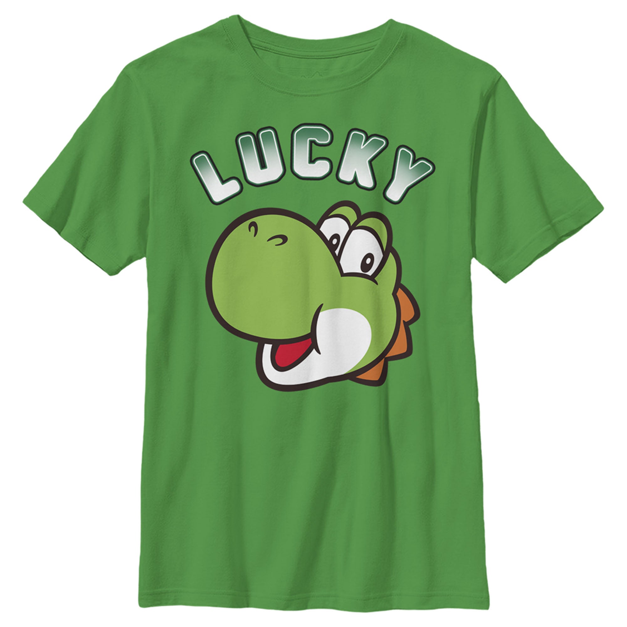 Boy’S Nintendo Super Mario St. Patrick’S Day Lucky Yoshi Retro T-Shirt