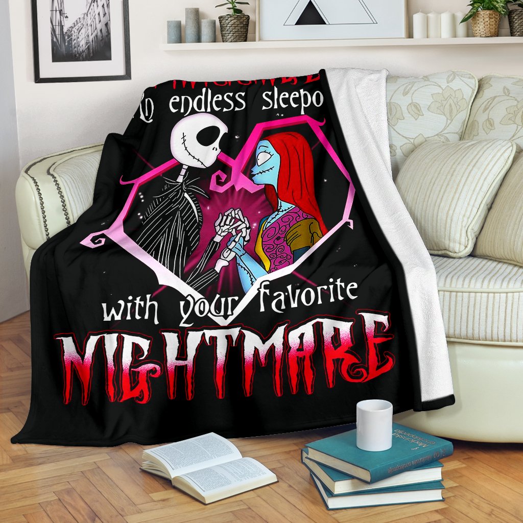 Jack Skellington And Sally Premium Blanket 5