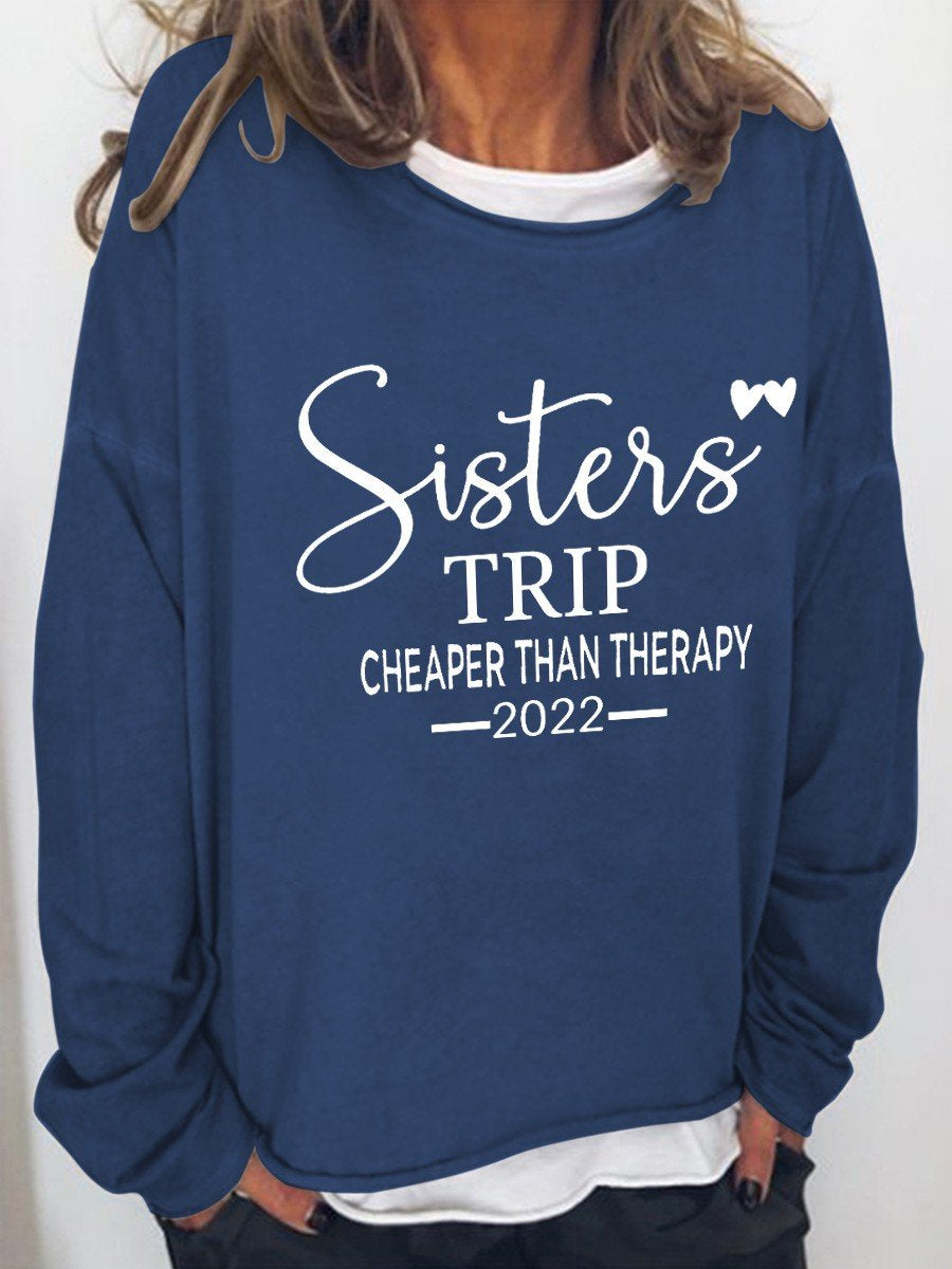 Women Sisters Trip 2022 Long Sleeve Top