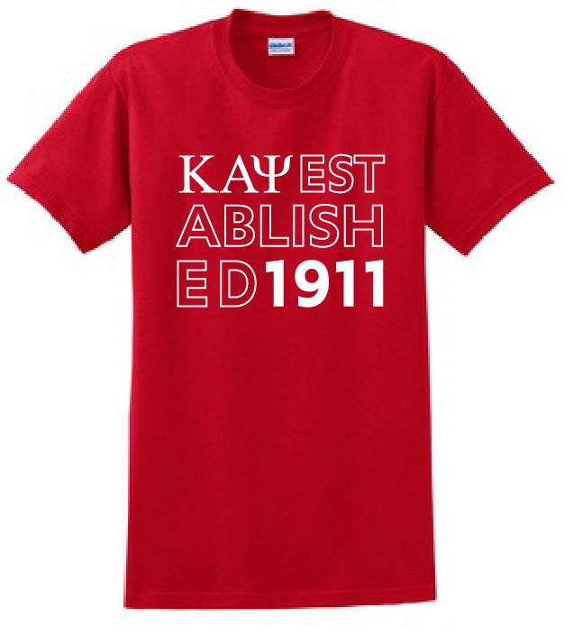 Kappa Established Year T-Shirt – Kappa Alpha Psi