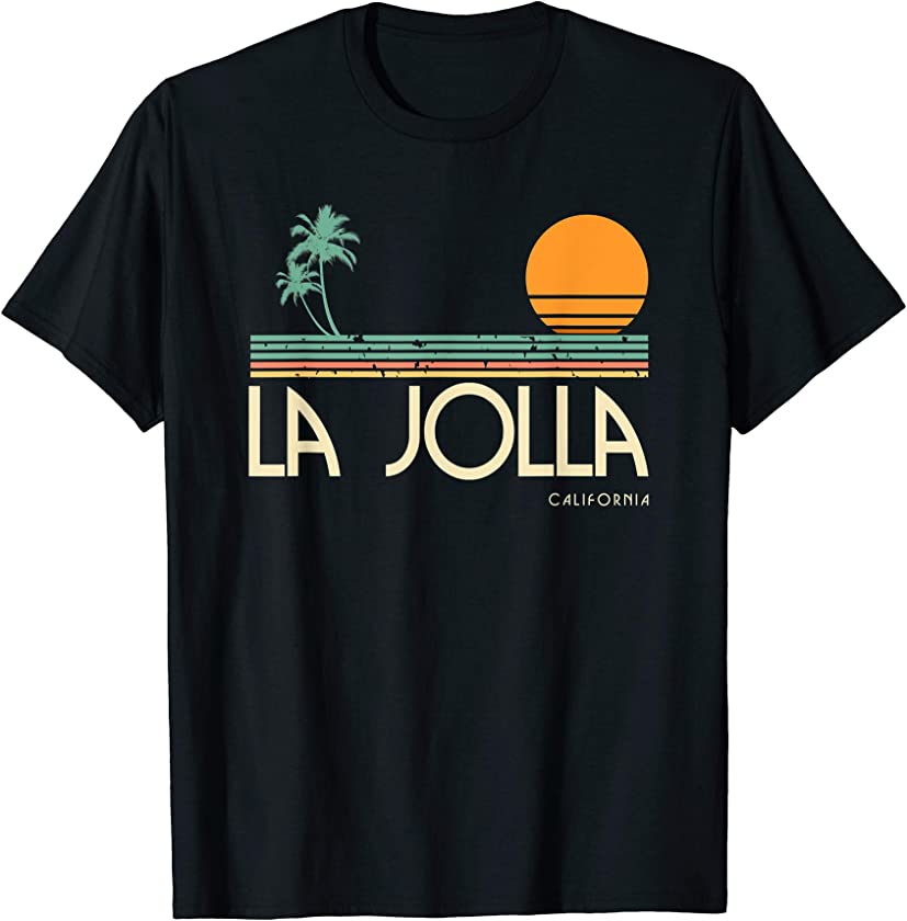 Vintage La Jolla California Sunset Palms T-Shirt