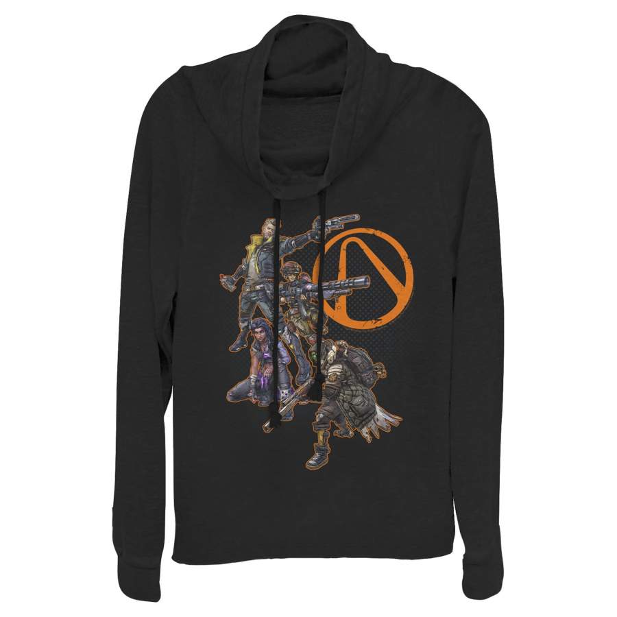 Borderlands 3 Junior’s Vault Hunter Team  Cowl Neck Sweatshirt T-Shirt