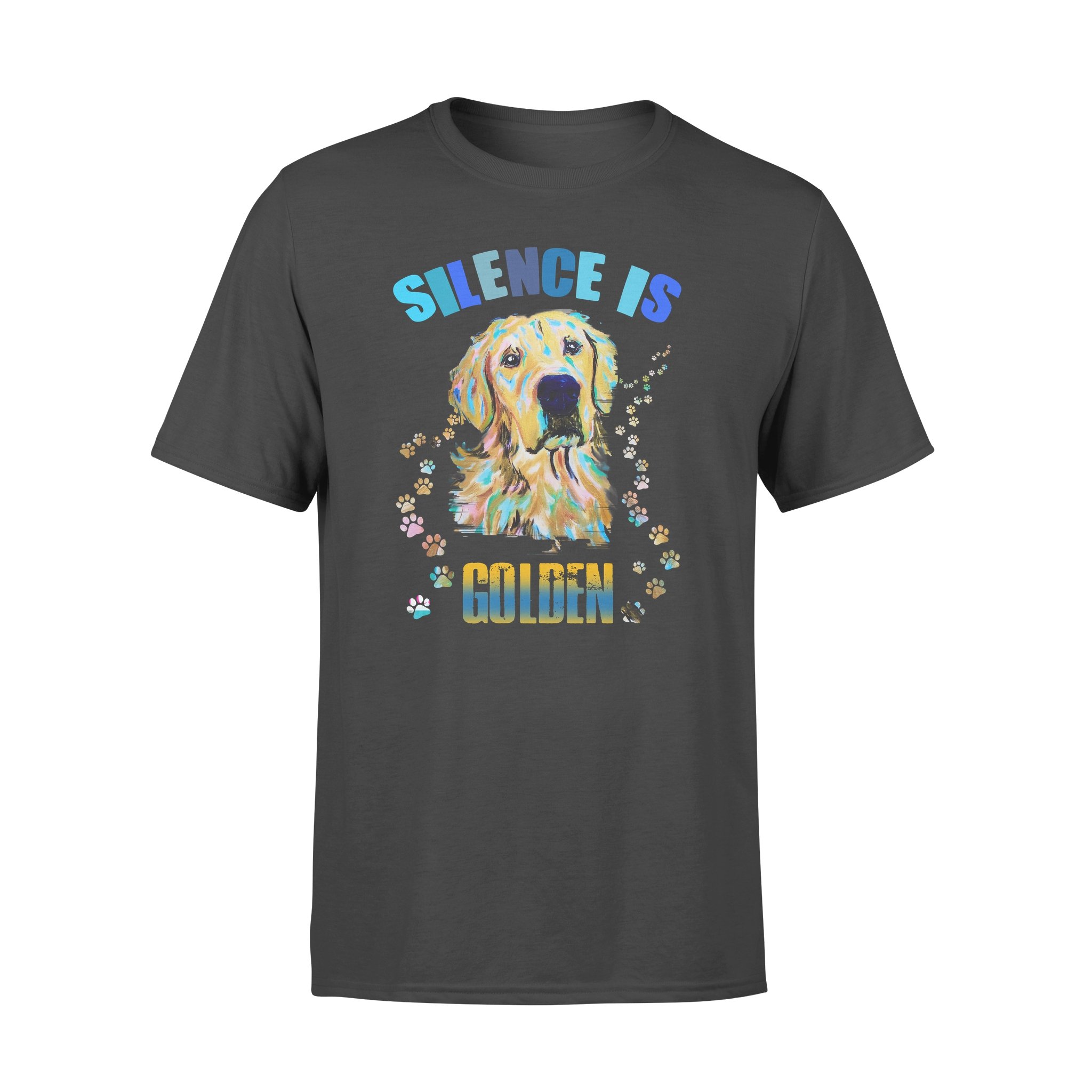 Animal – Golden Retriever – Silence Is Golden – T-Shirt