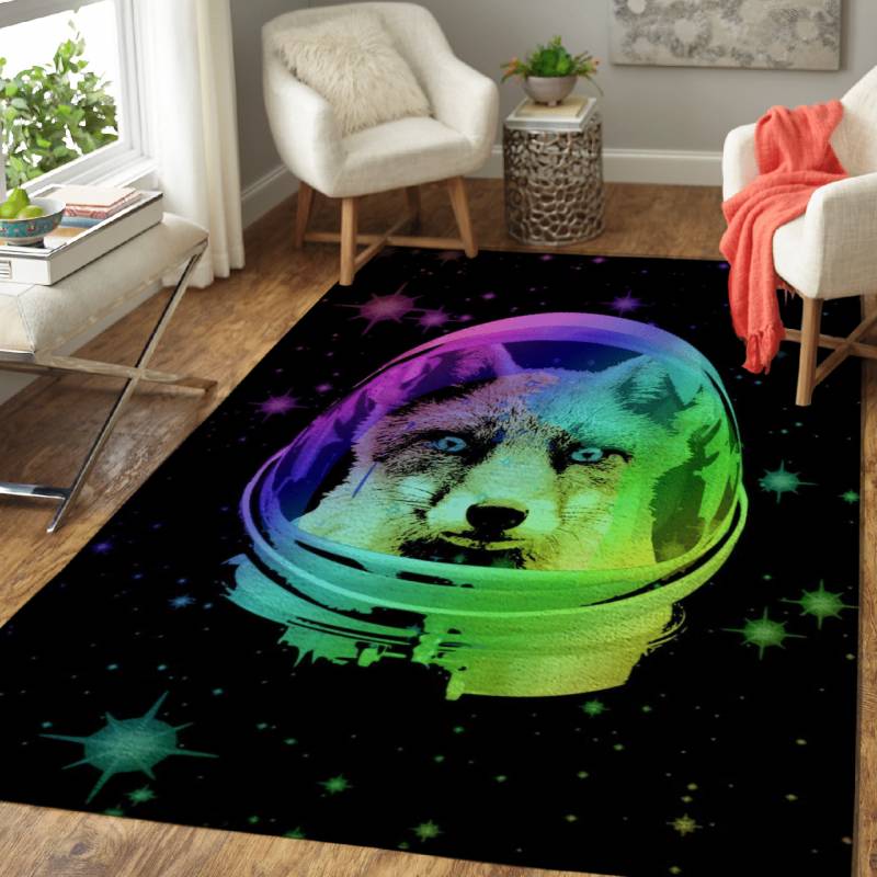 Space Fox – Animals In Space Area Rug Carpet