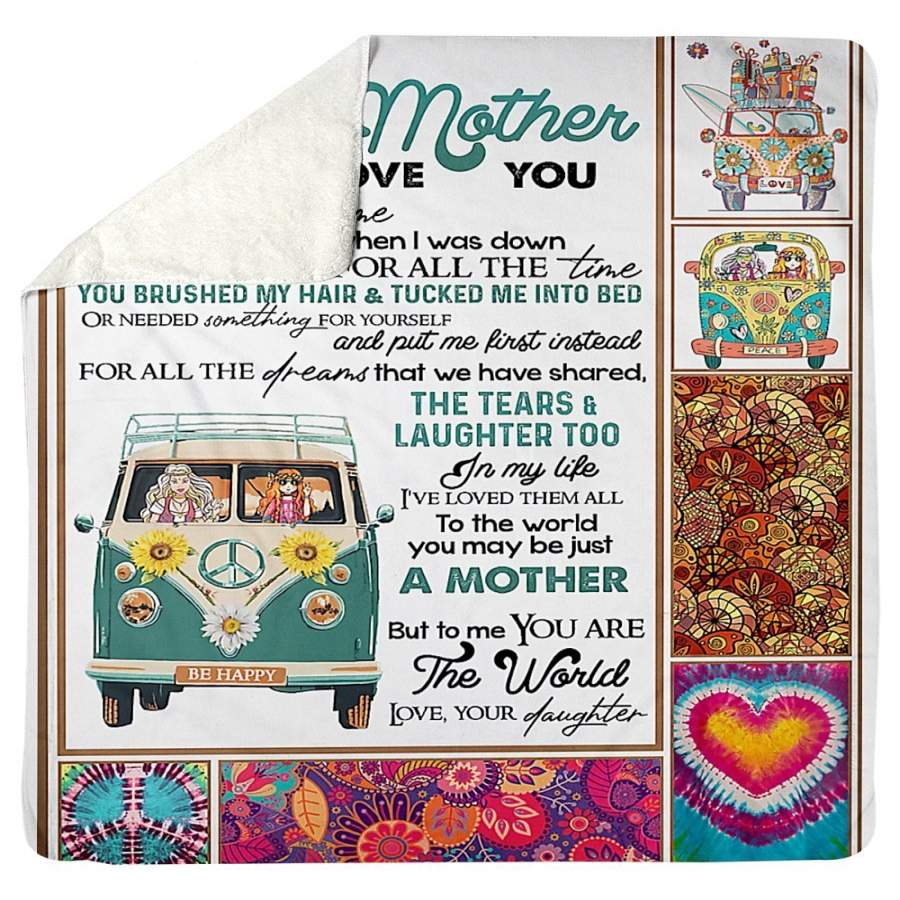 You Are The World Great Gift From Daughter To Mother Sherpa Blanket