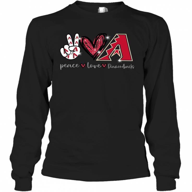 Peace Love Diamondbacks gift for Arizona Diamondbacks Fans Long Sleeve T-Shirt