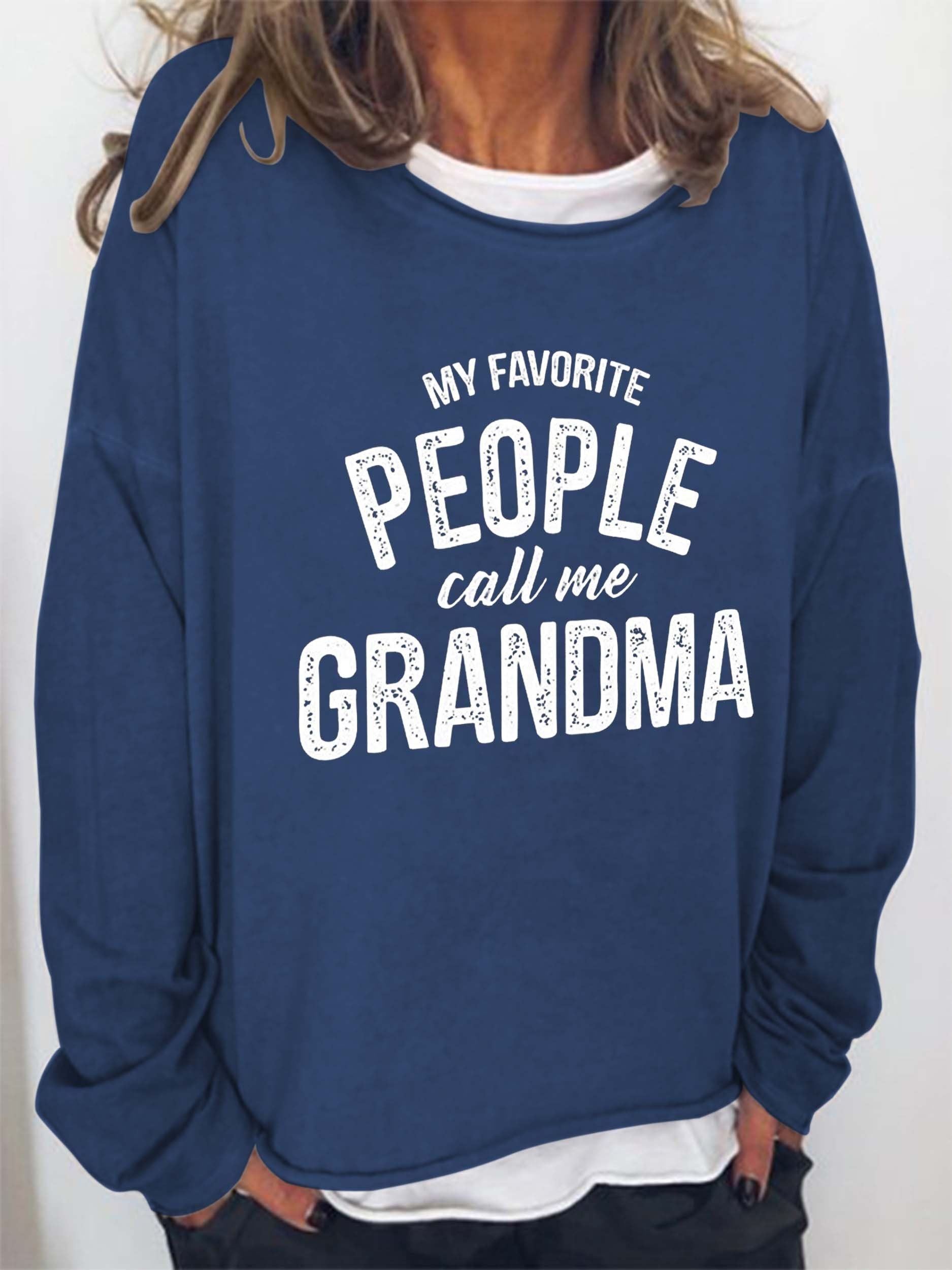 Women’S My Favorite People Call Me Grandma Long Sleeve Top