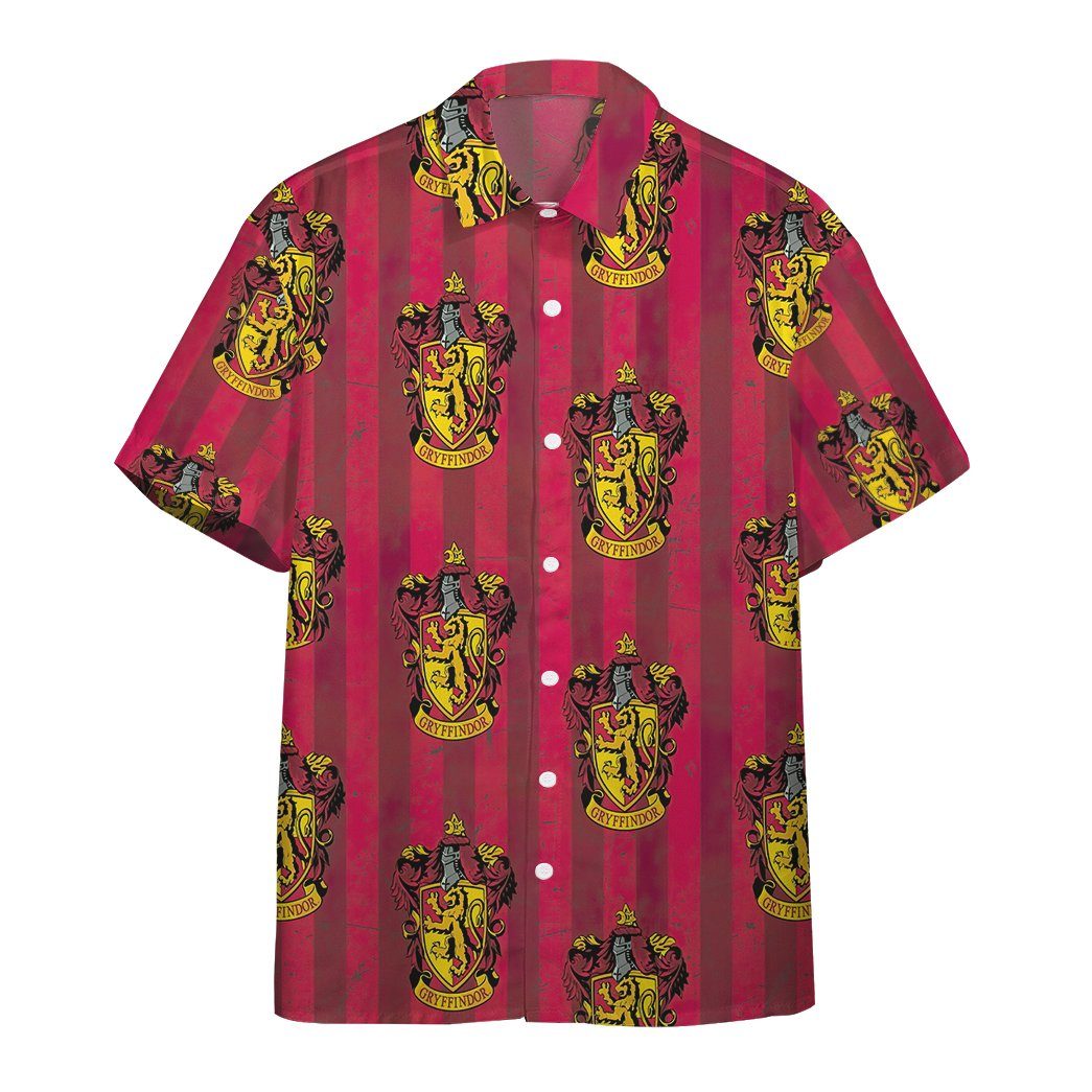 Gearhumans Harry Potter Hogwarts Gryffindor House Pride Crests Custom Hawaiian Shirt Ha85585