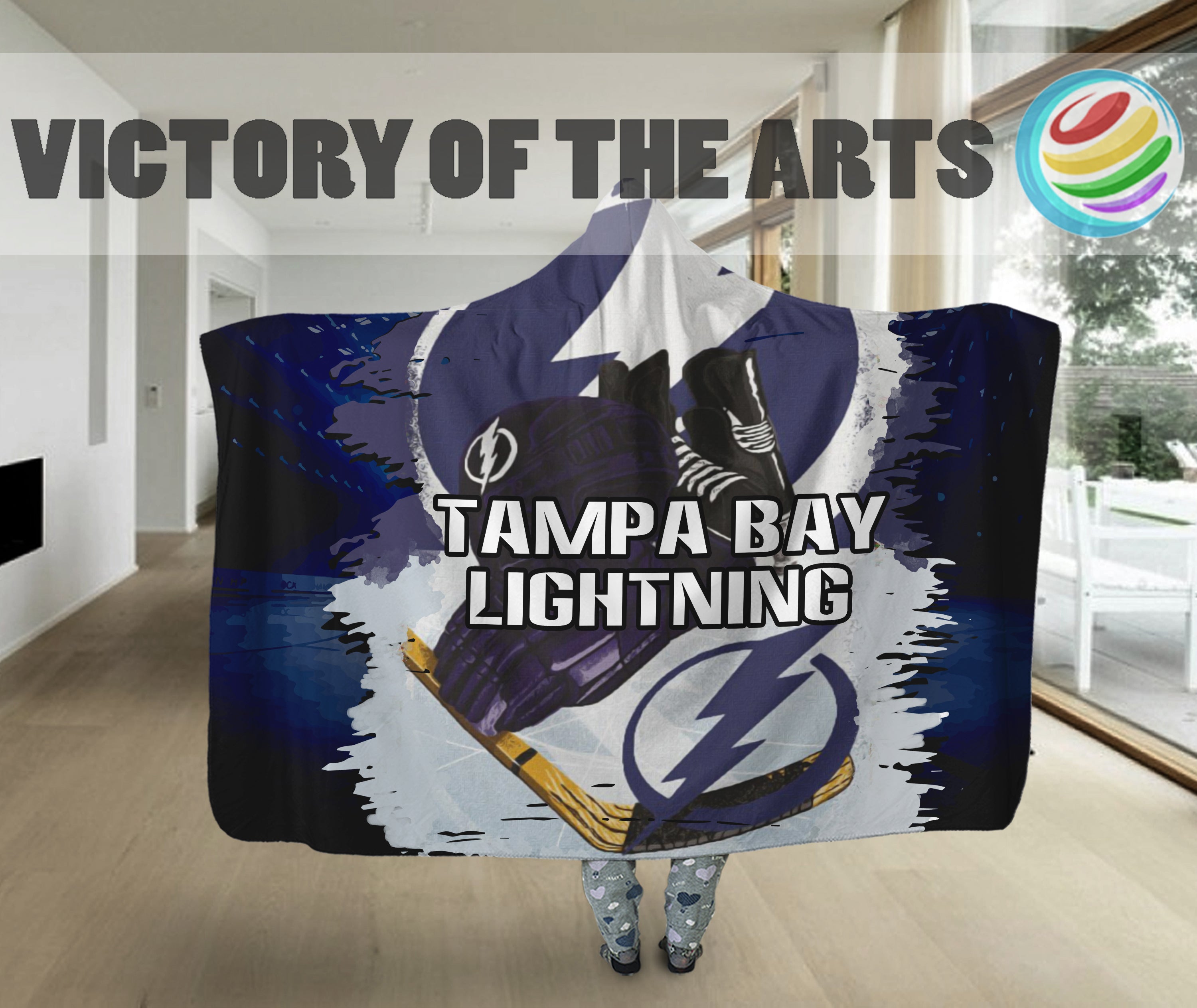 Tampa Bay Lightning Home Gift For Fan 3D Full Printing Hooded Blanket 1491