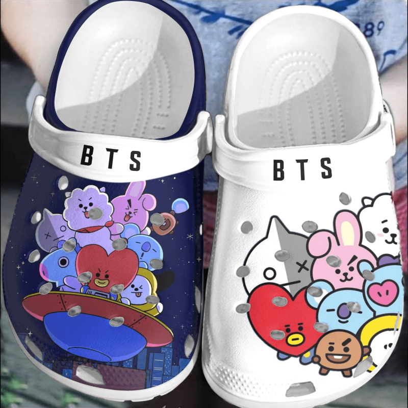 BTS Jungkook Pattern Crocband Comfortable Shoes Crocs Clogs For Men Women