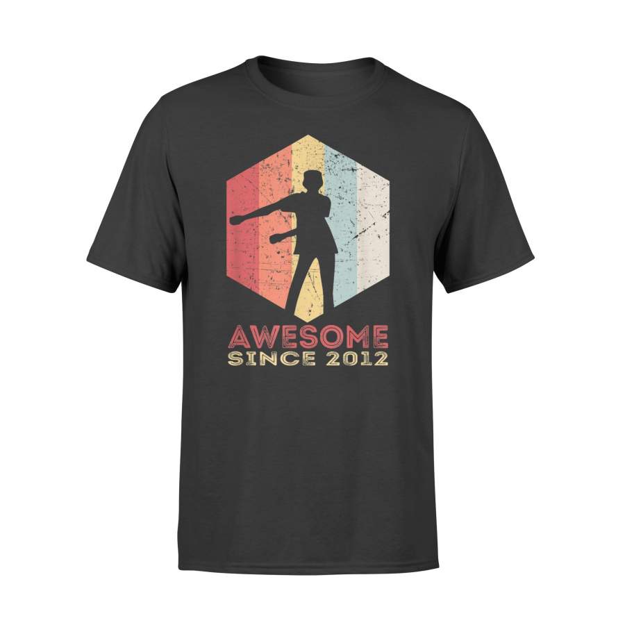 7th Birthday Gift Vintage Floss Dance 7th  Awesome Since 2012 Seven Year Old Birthday – Standard T-shirt