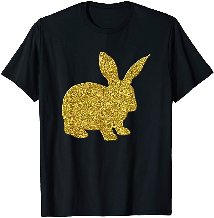 Rabbit bunny Vintage, Golden retro symbol T-Shirt