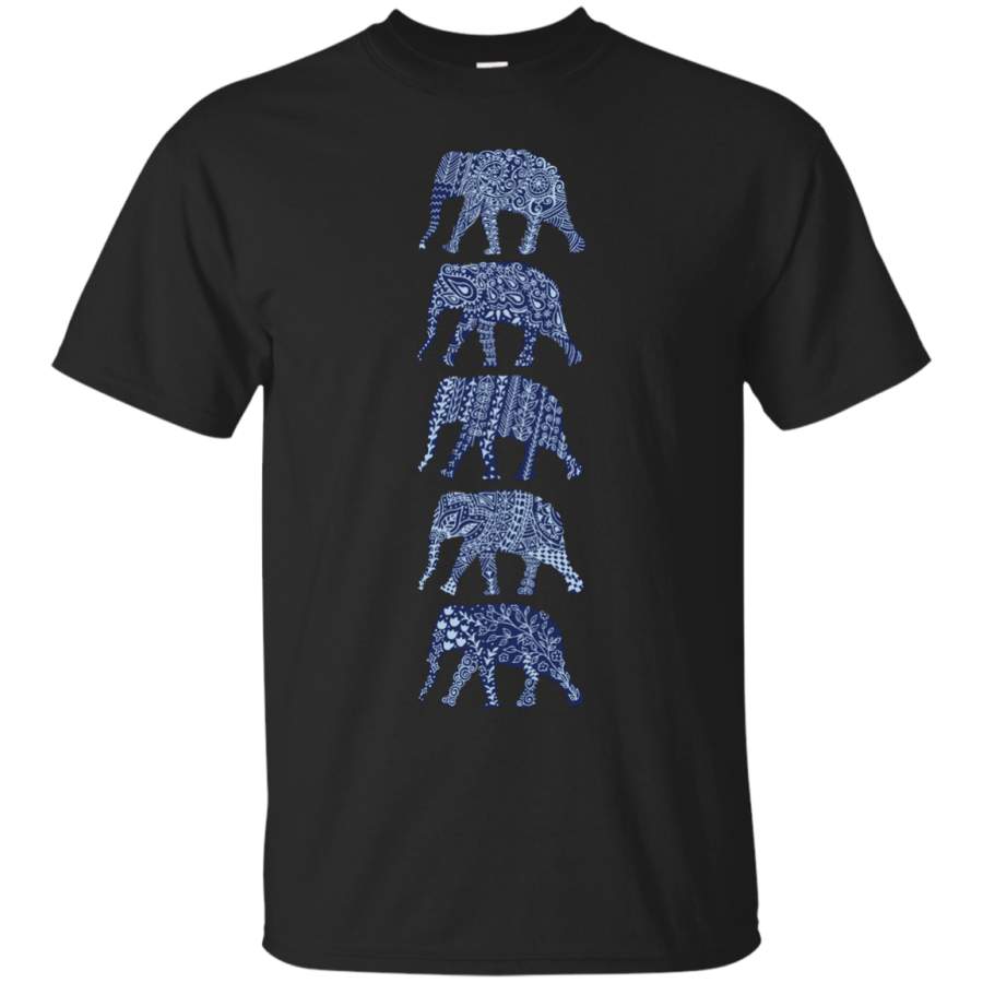 Elephants – Patterned Elephantsnavy beautiful T Shirt & Hoodie