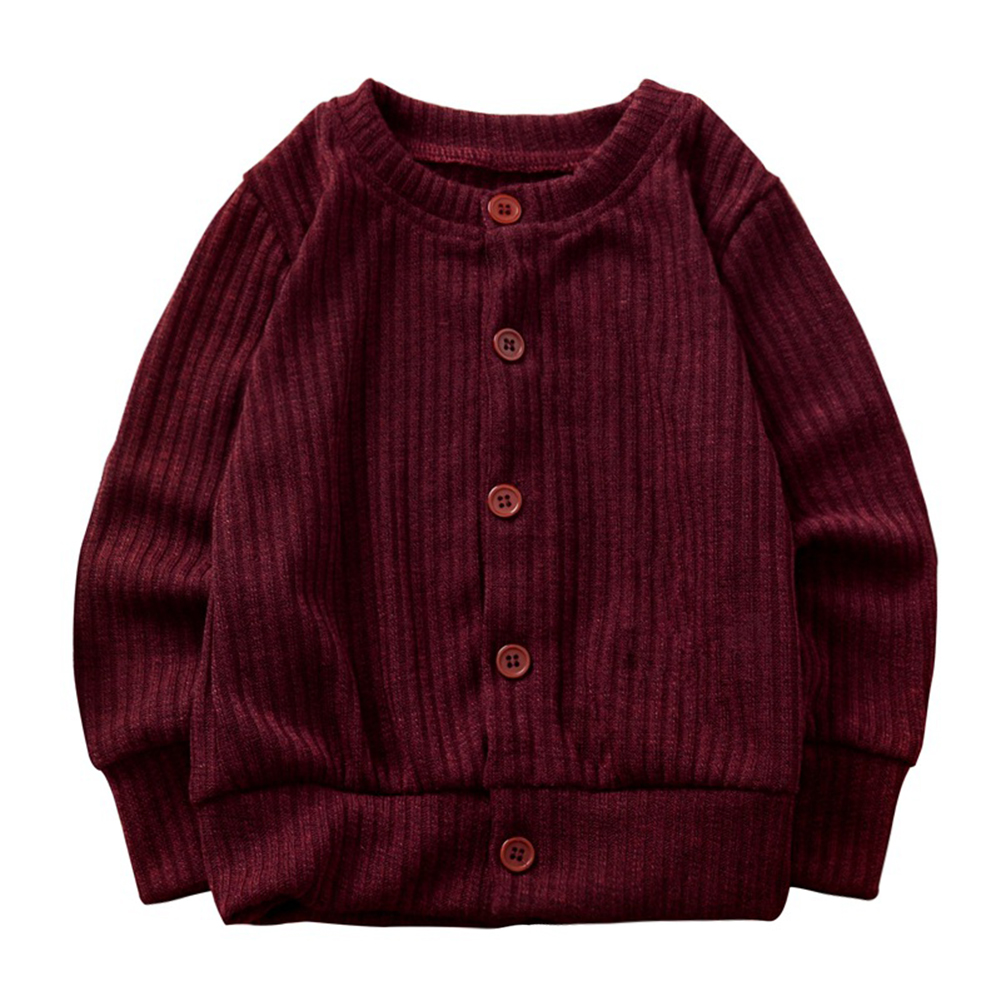 Baby Children Girls Coats Excellent Cotton Fabric Single-breasted Autumn Knitwear Toddler Button Solid Cardigan Sweater alx