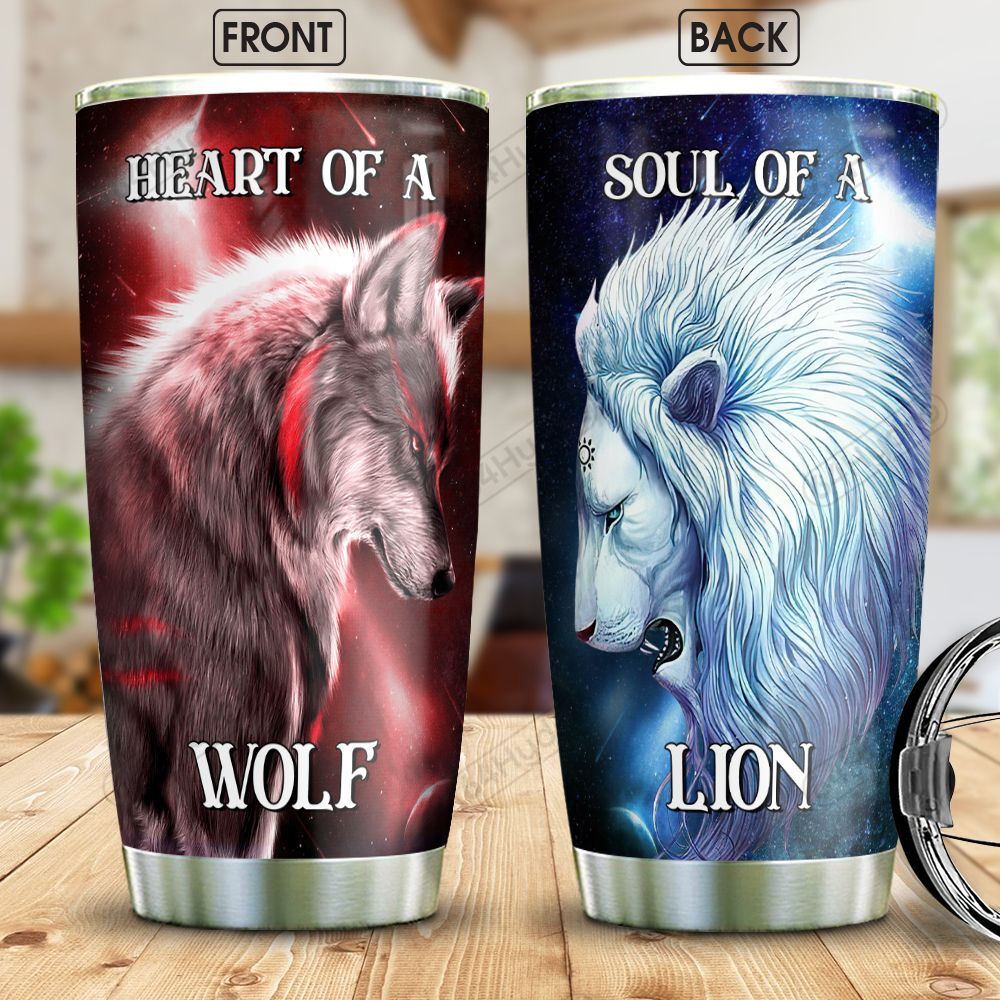 Wolf Lion Nnr2501013Z  Stainless Steel Tumbler Travel Customize Name, Text, Number, Image