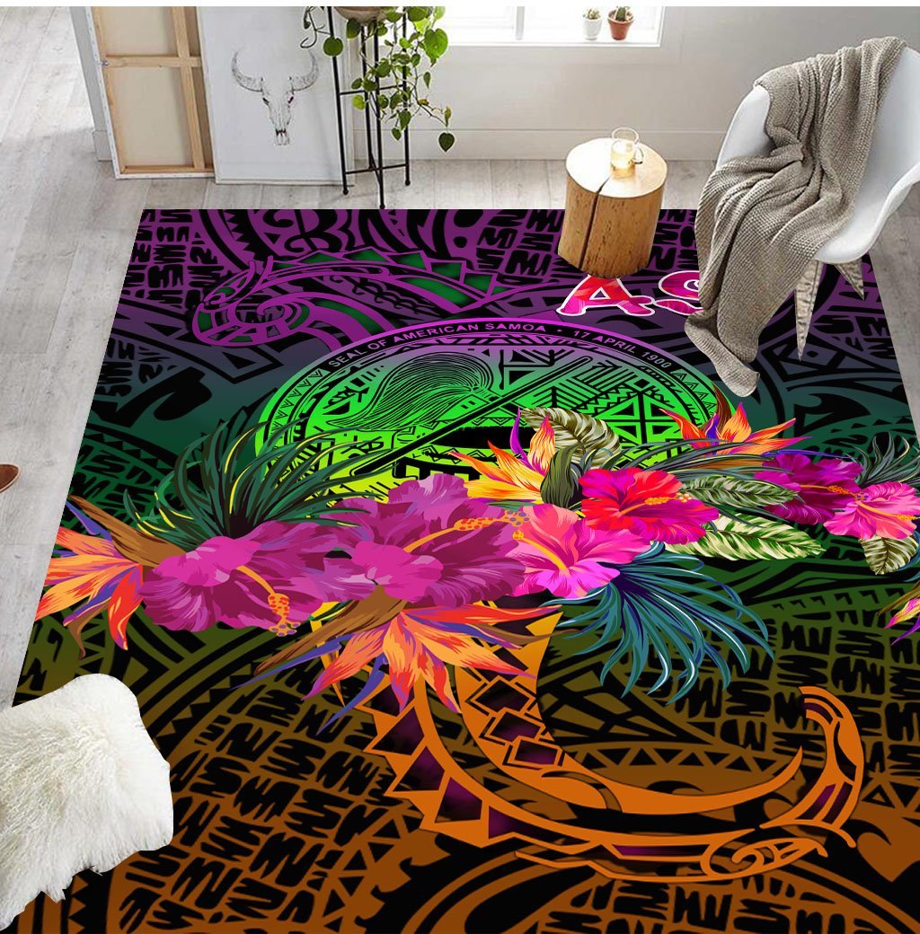 American Samoa Summer Hibiscus Rug