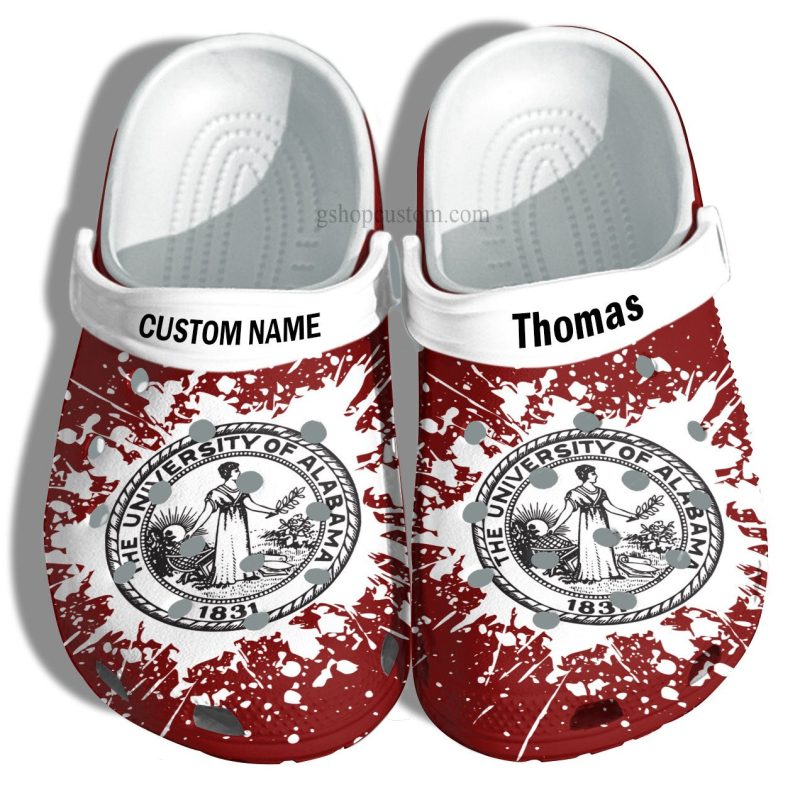 The University Of Alabama Graduation Gifts Croc Shoes Customize- Admission Gift Shoes