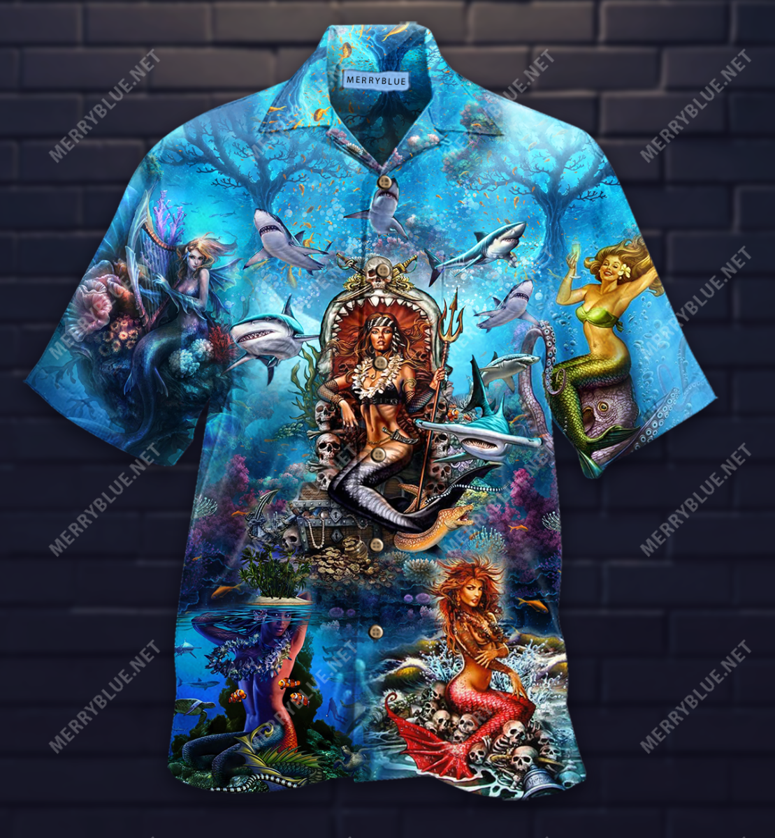 Every Salty Pirate Needs A Beautiful Mermaid Unisex Hawaii Shirt Ha9241