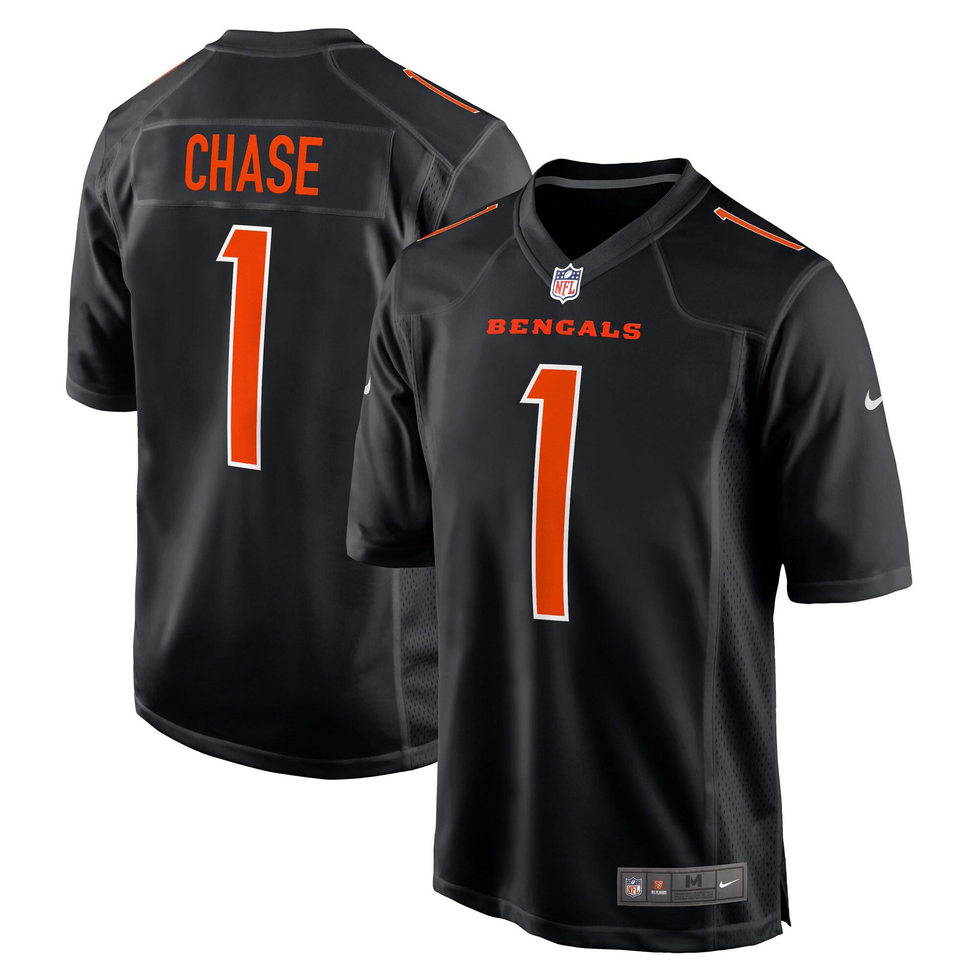 Men’s Cincinnati Bengals Ja’Marr Chase Black Game Fashion Jersey