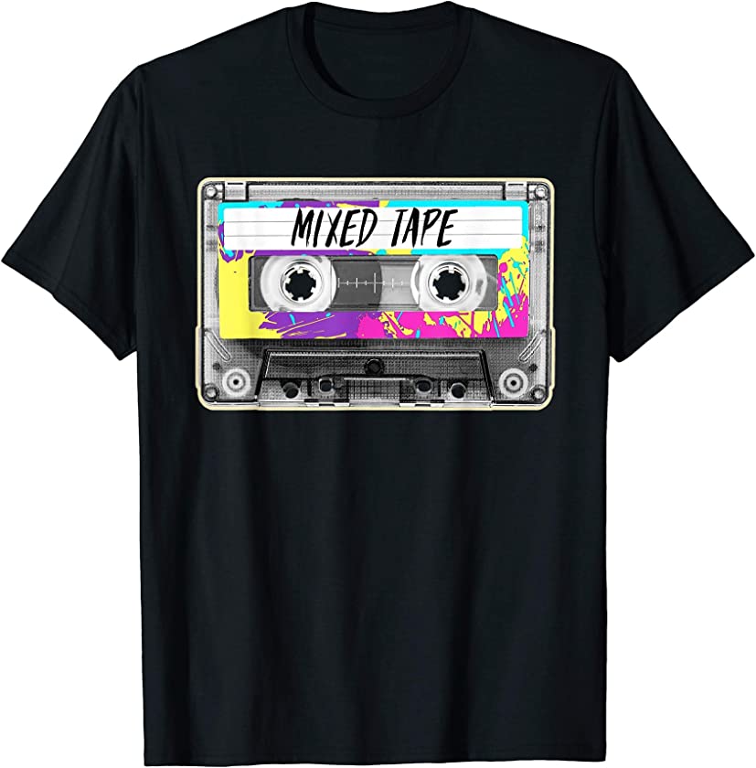 80s Paint splash Cassette Tape Vintage Mix tape T-Shirt