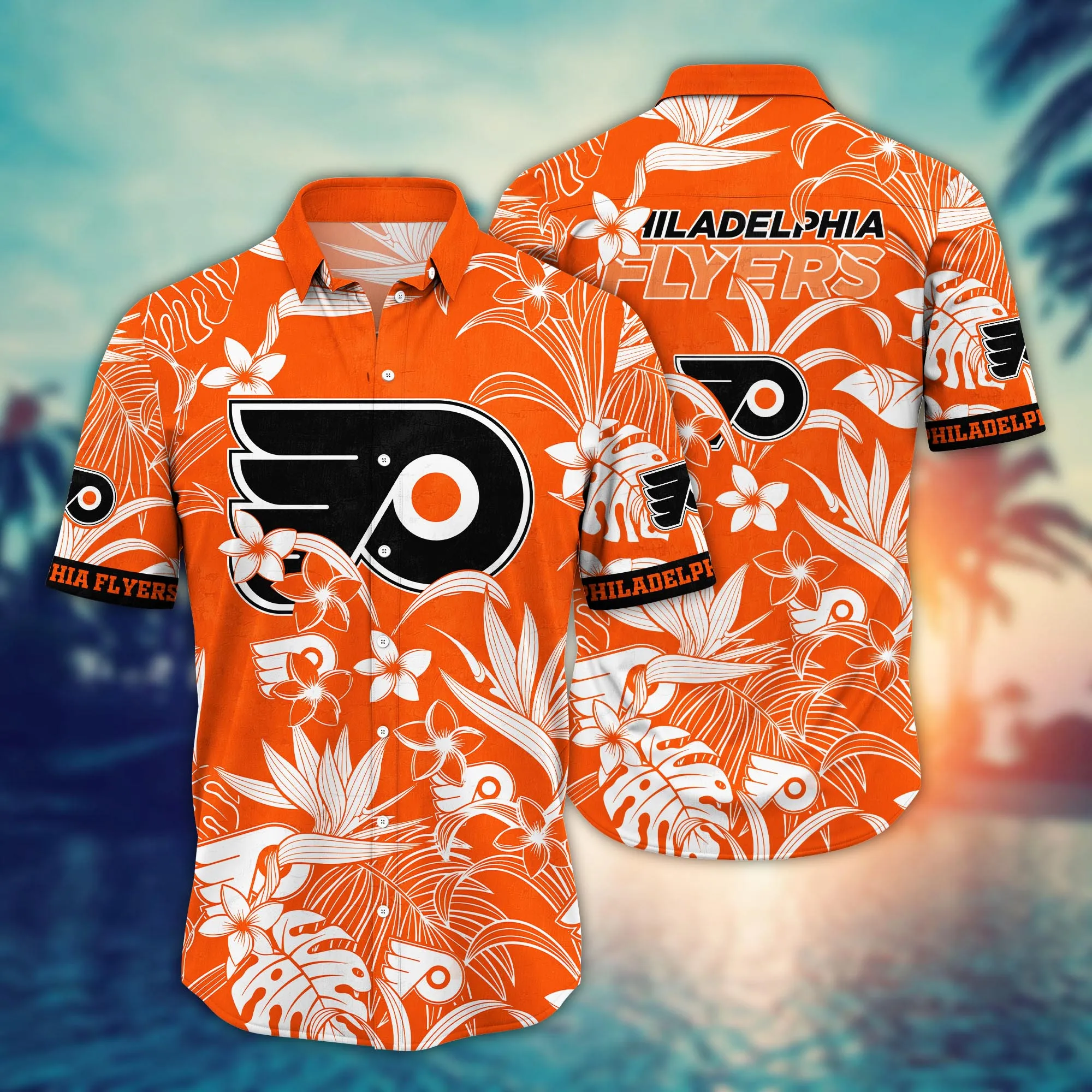 Philadelphia Flyers Nhl Hawaiian Shirt Tropical Aloha Shirt