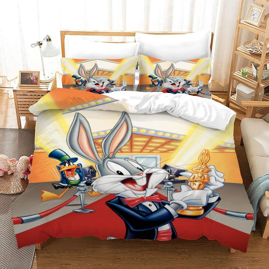 Looney Tunes Bugs Bunny #15 Duvet Cover Quilt Cover Pillowcase Bedding Set Bed Linen Home Bedroom Decor