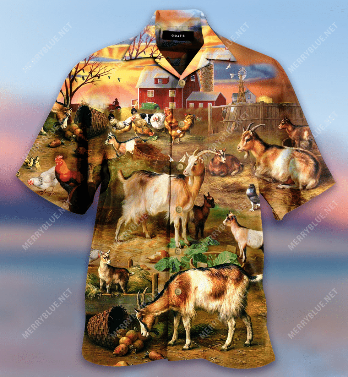 Goats Farming On Farm Hawaiian Shirt – Fashion Store